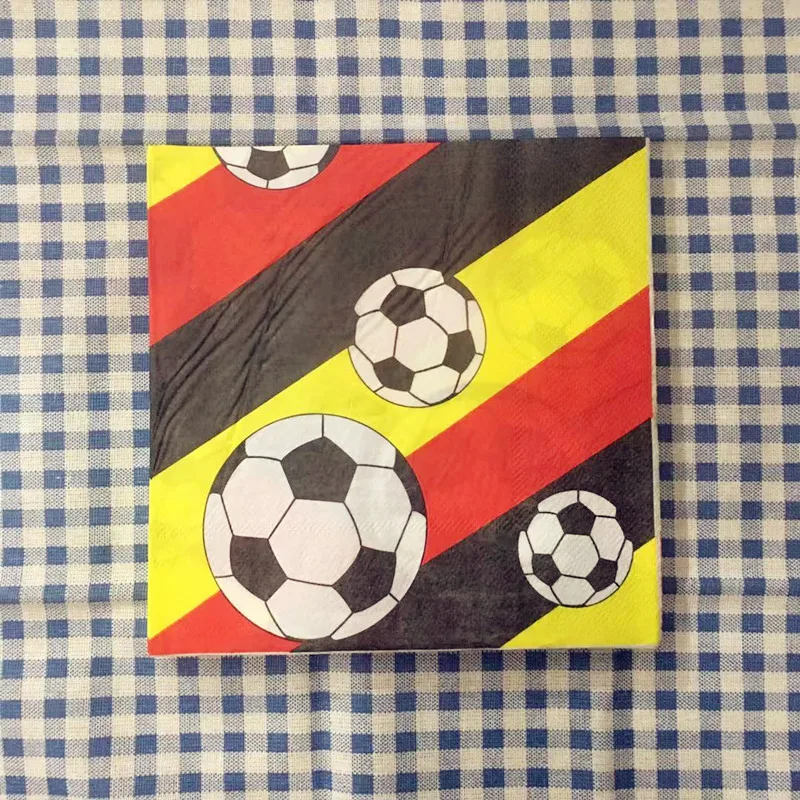 20 шт./лот футбольные салфетки детские праздничные принадлежности для