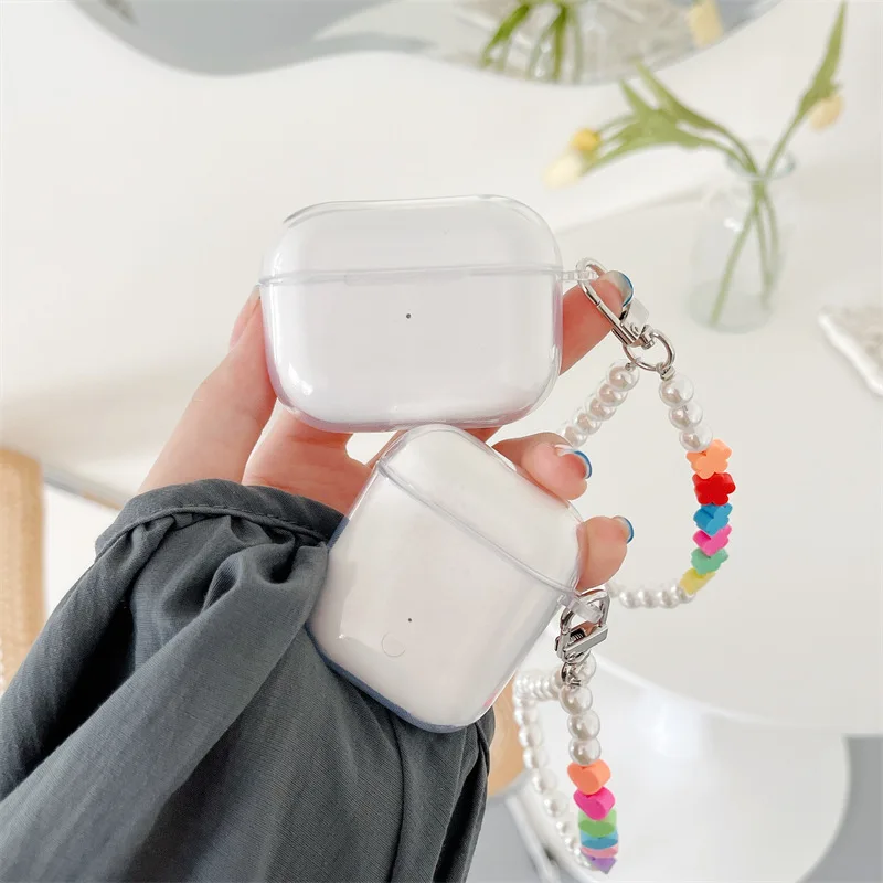 

Loving Heart Pearl Bracelet Apple AirPods 1 / 2 / 3 Pro Case Cover IPhone Earbuds Accessories Airpod Case Air Pods Case