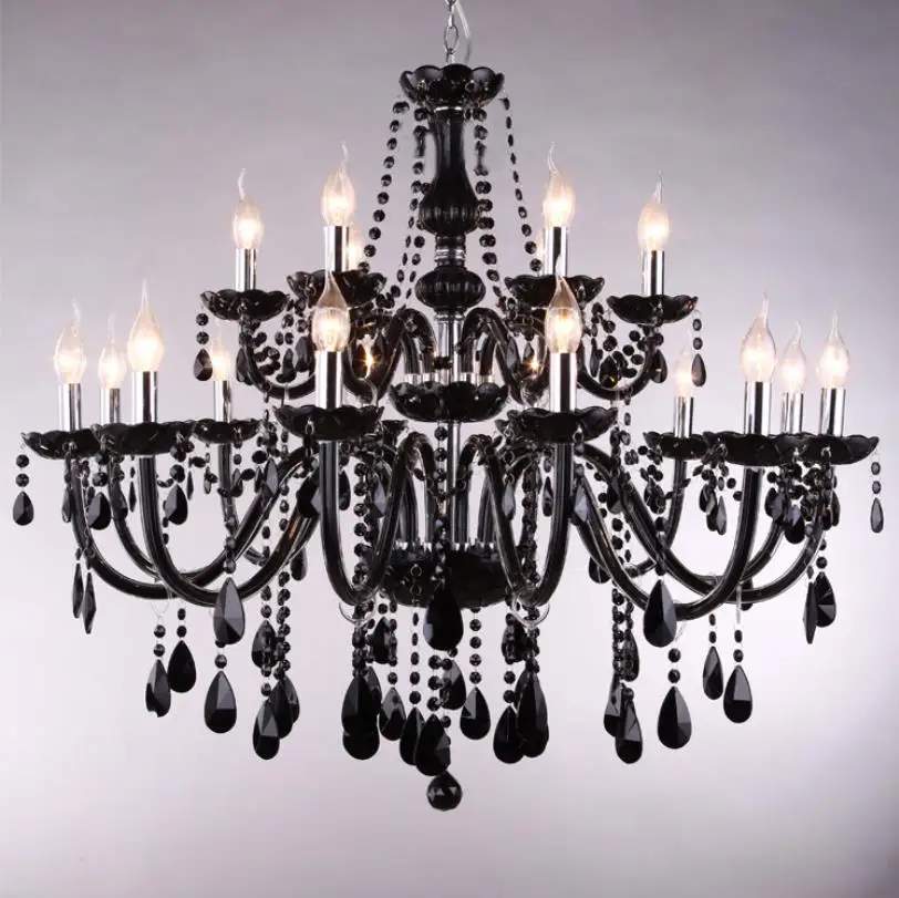 

Modern Black Crystal Chandelier Light For Living Room Bedroom Indoor Lamp Crystal Lustres de teto Led Ceiling Chandelier Fixture