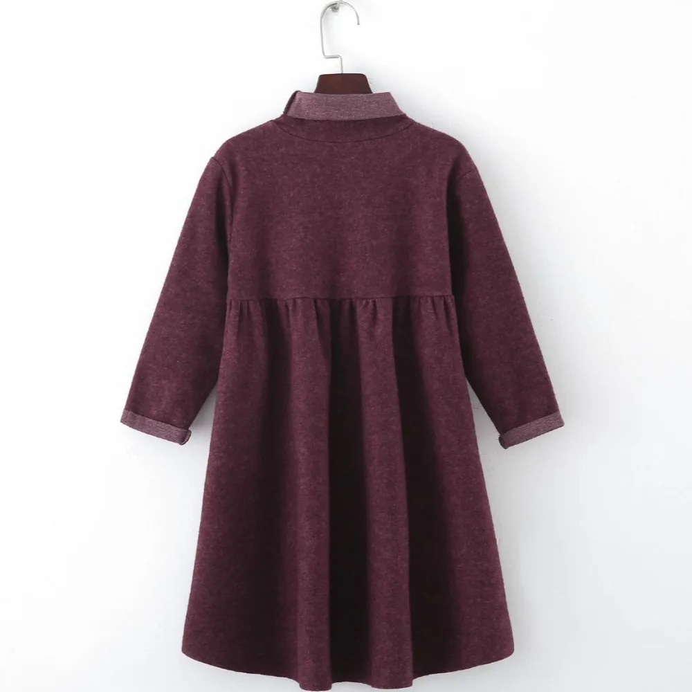 Платье для девочки Осень-зима детское платье отдыха свободное Модное нарядные