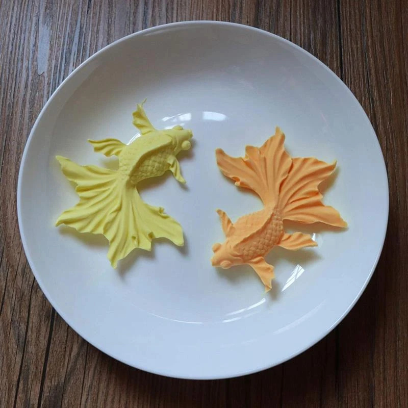 1 шт. 3D Мыло Форма Золотая Рыба Реалистичная силиконовая форма Diy карпа d