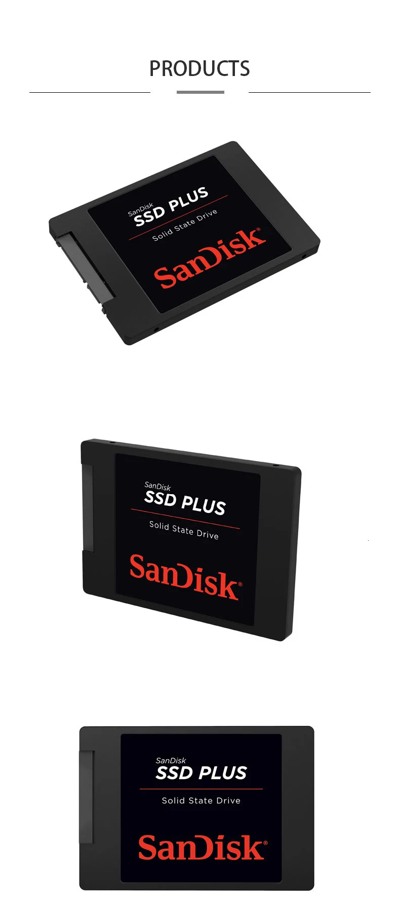 sandisk SSD PLUS 120GB SATA 3 2,5 дюймов Внутренний твердотельный накопитель HDD жесткий диск HD SSD ноутбук PC SSD 240GB 480GB 1 ТБ