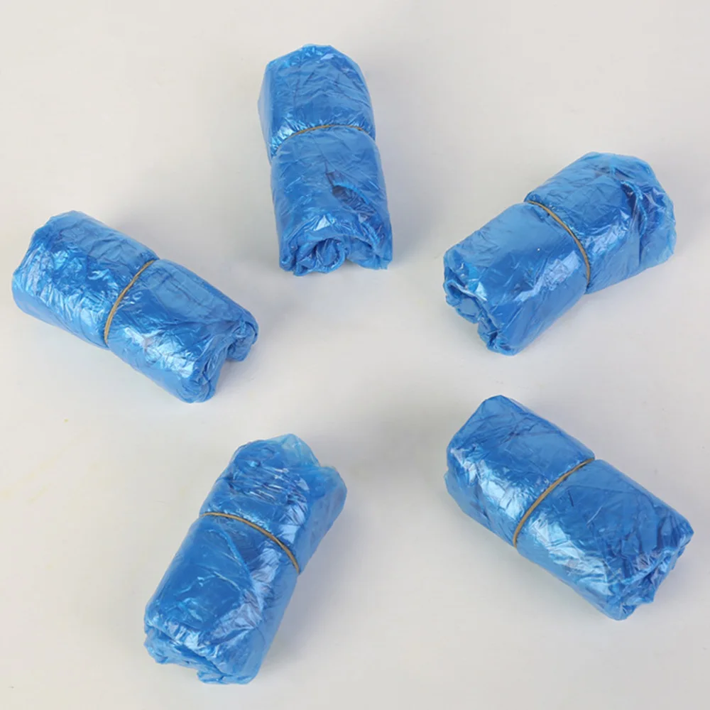 100 шт./упак. одноразовые бахилы утолщенной Пластик открытый дождливый день пол