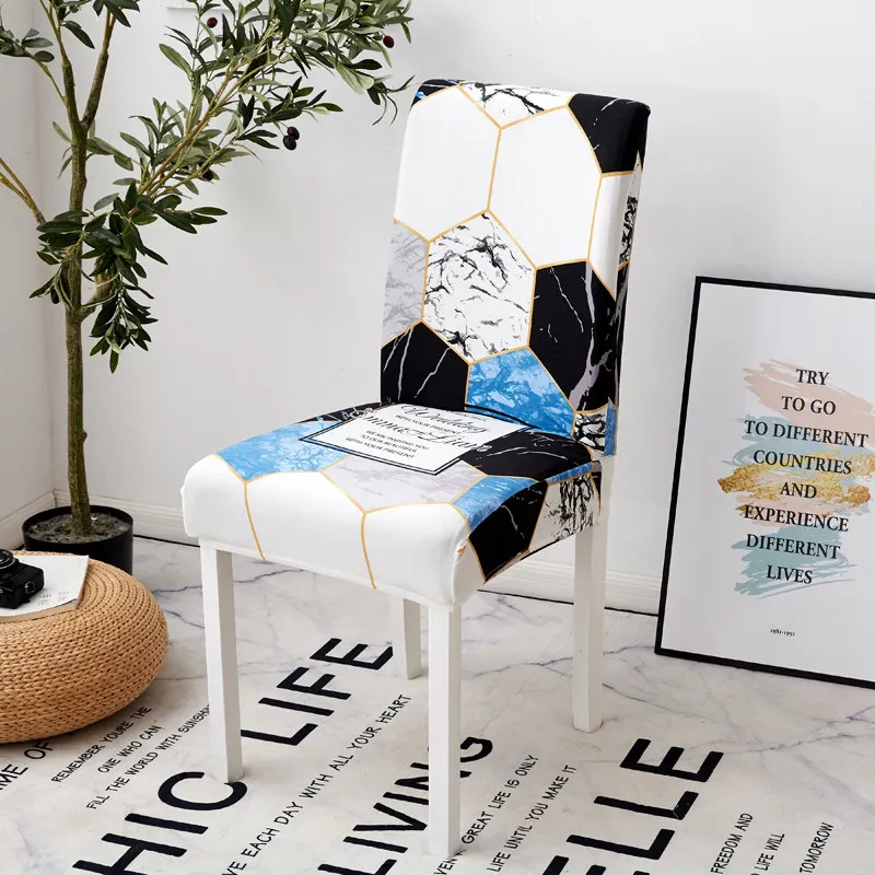 Эластичные чехлы на стулья из спандекса с цветочным принтом анти грязный чехол