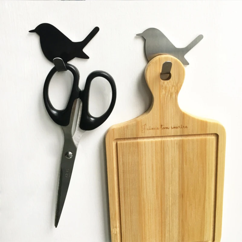 

Creative Bird Shape Hook No-punching Waterproof Anti-rust Stainless Steel Hook Kitchen Living Room Clothes Hat Key Strong Hook