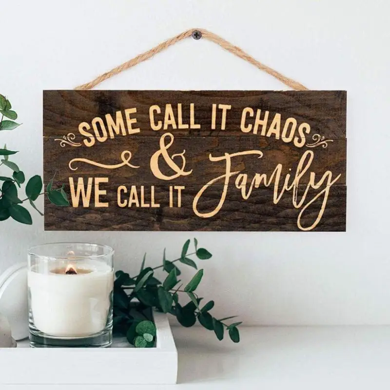 Рождественские украшения с буквенным принтом деревянные подвесные двери