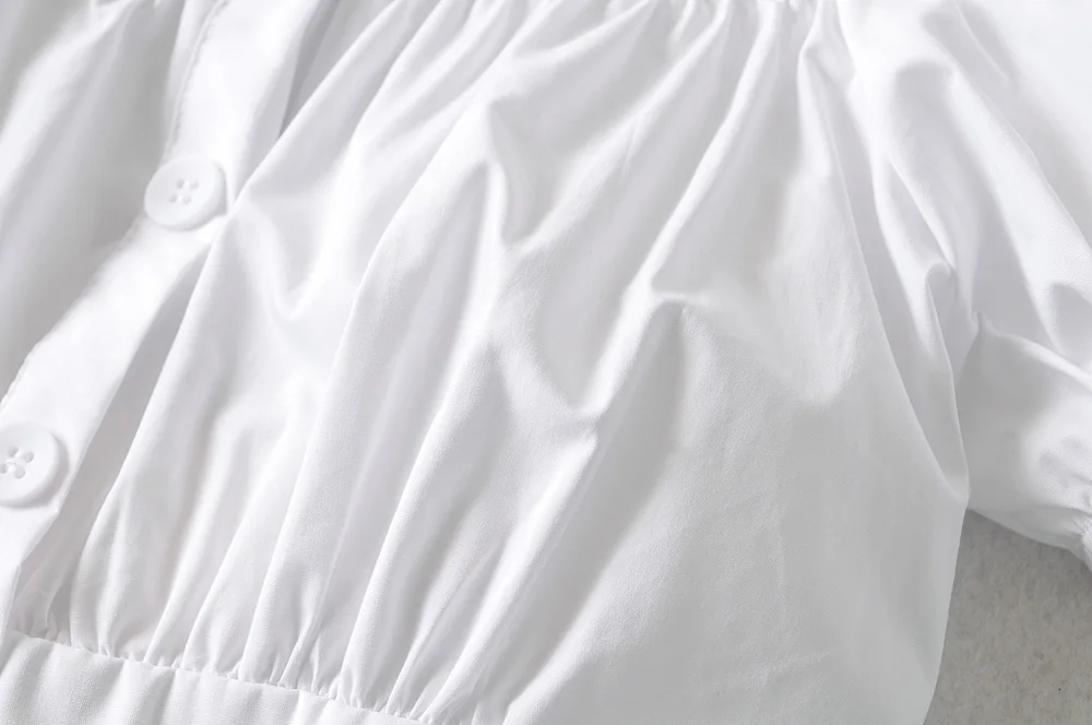 Ретро нишу Дизайн Женские квадратных шеи Топ с открытыми плечами суд Стиль