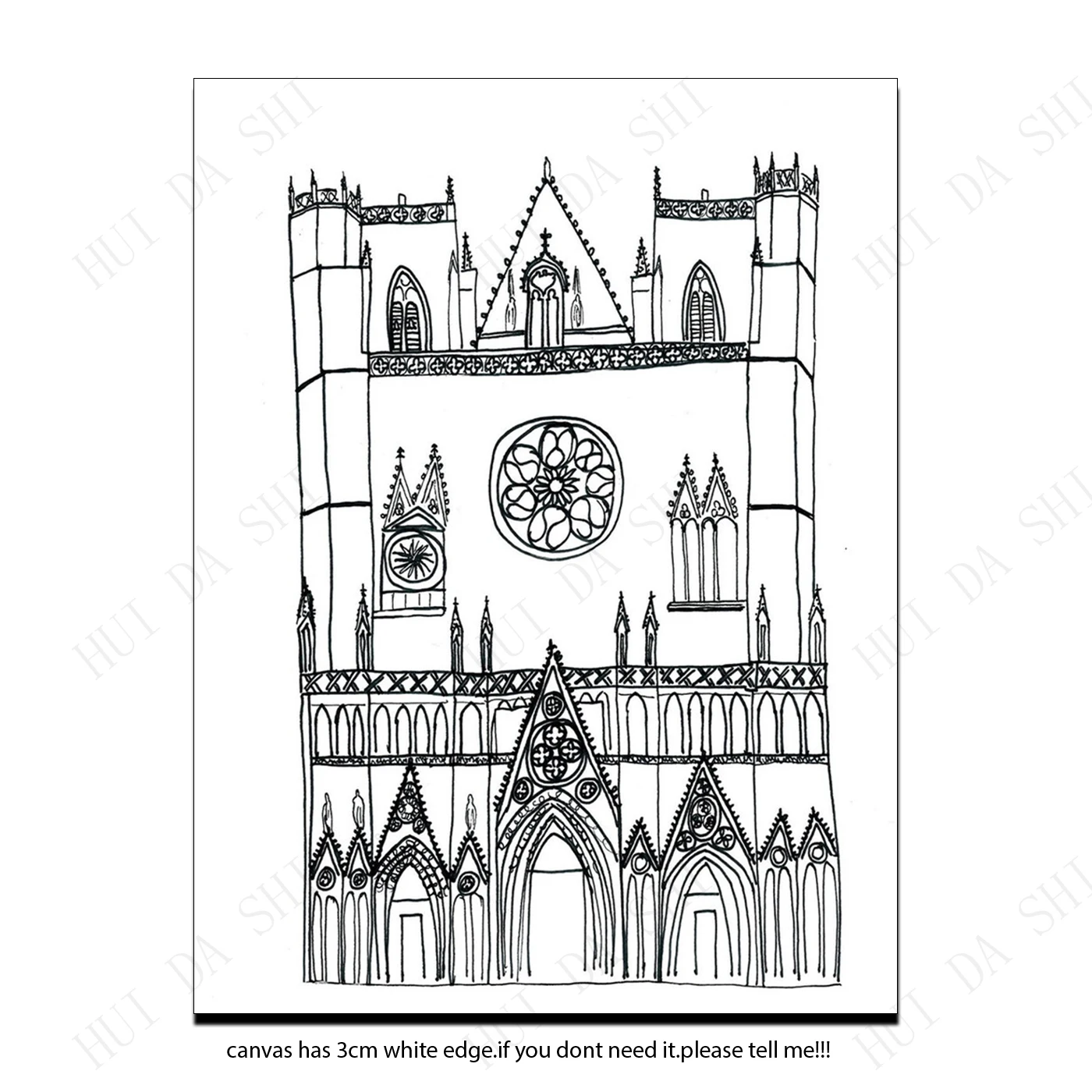 

Иллюстрация иллюстрационной карты в святом джане, Лион, акварель