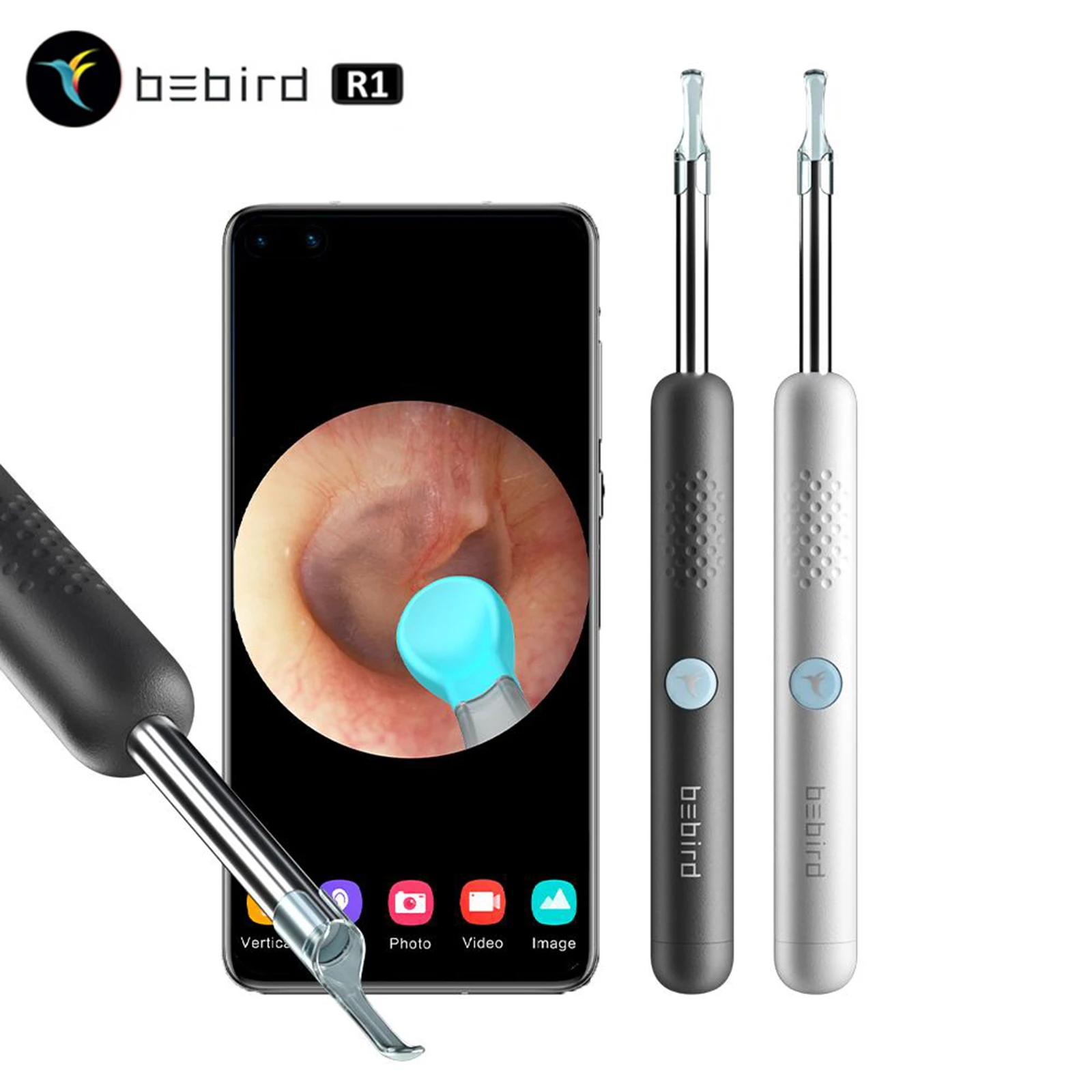 Bebird R1 3 5 мм 2.0MP IP67 HD визуальная ложка для ушей Смарт 1080P беспроводной удаление воск