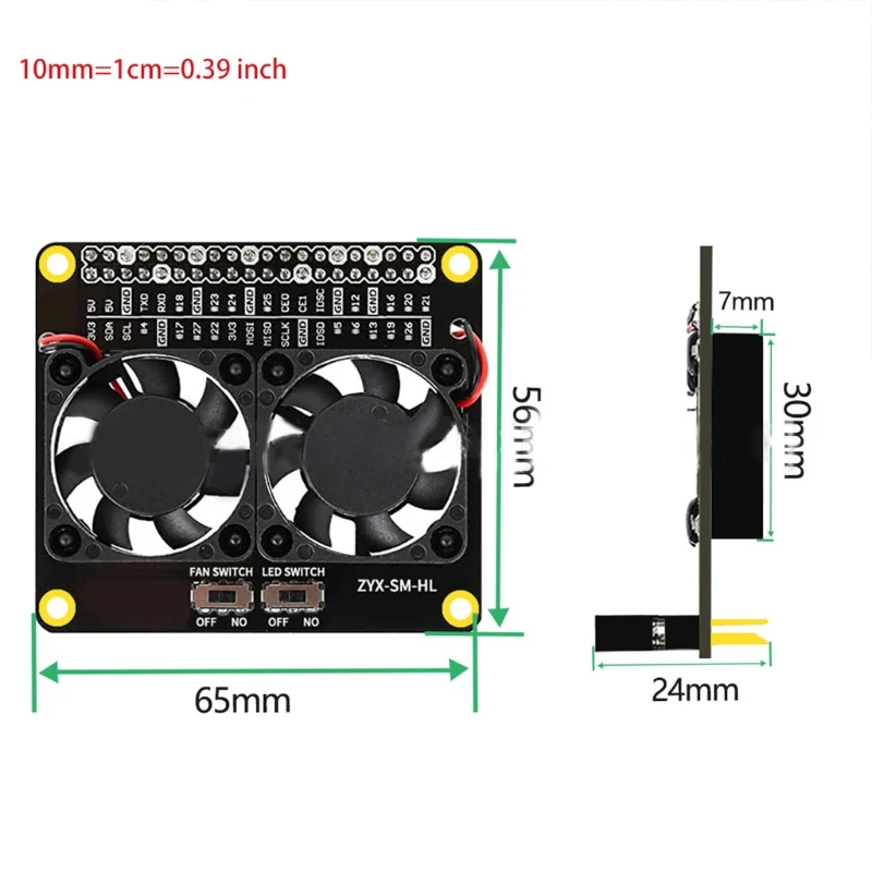 

Raspberry Pi 4B Dual Fan Raspberry Pi 4B Heatsink Kit Raspberry Pi 4B GPIO