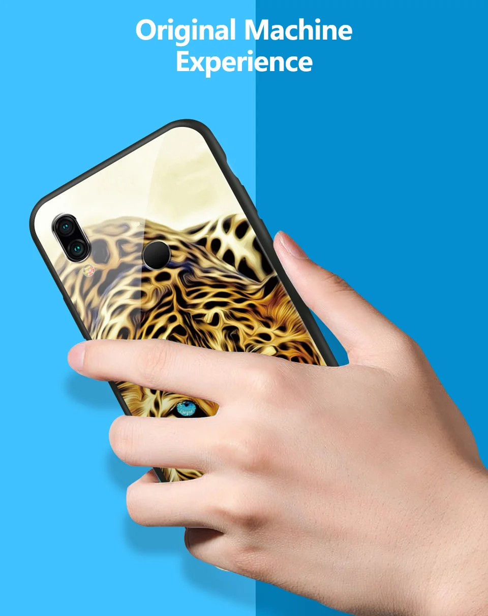 Для Xiaomi Redmi Note 6 звездный узор закаленное стекло чехол для телефона Redmi Note 7 мягкий силиконовый край полная защита жесткий чехол