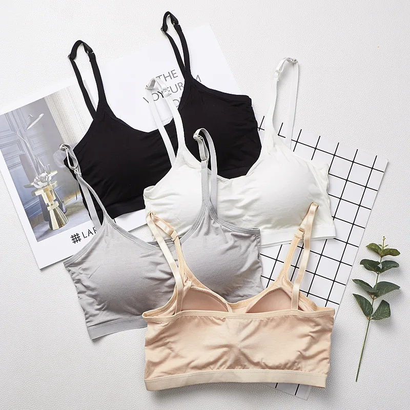 Спортивный бюстгальтер для девочек-подростков без стальных колец светильник