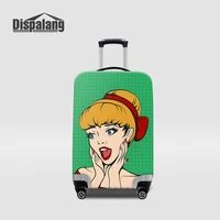 hot press transfer sublimation printed luggage protective cover women fashion cartoon travel suitcase covers for 18 32 inch case