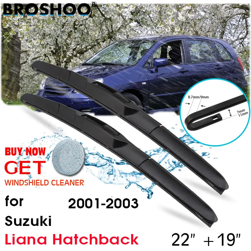 

Car Wiper Blade Window Windscreen Windshield Wipers Blades Arm Auto Accessories For Suzuki Liana Hatchback 22''+19''2001-2003