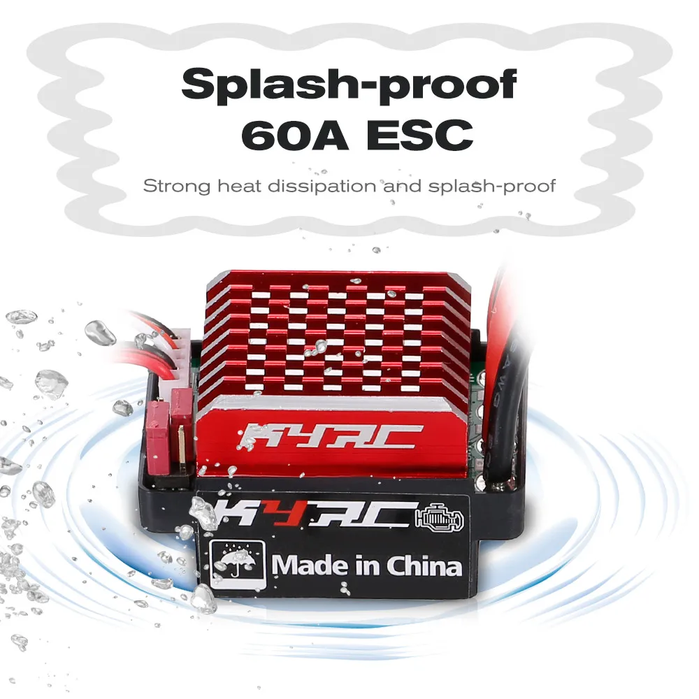 60A ESC RC Автомобиль матовый 6V/2A BEC для 1/10 Traxxas TRX4 Trx6 D90 HSP Redcat 4WD Tamiya Axial SCX10 HPI DIY части