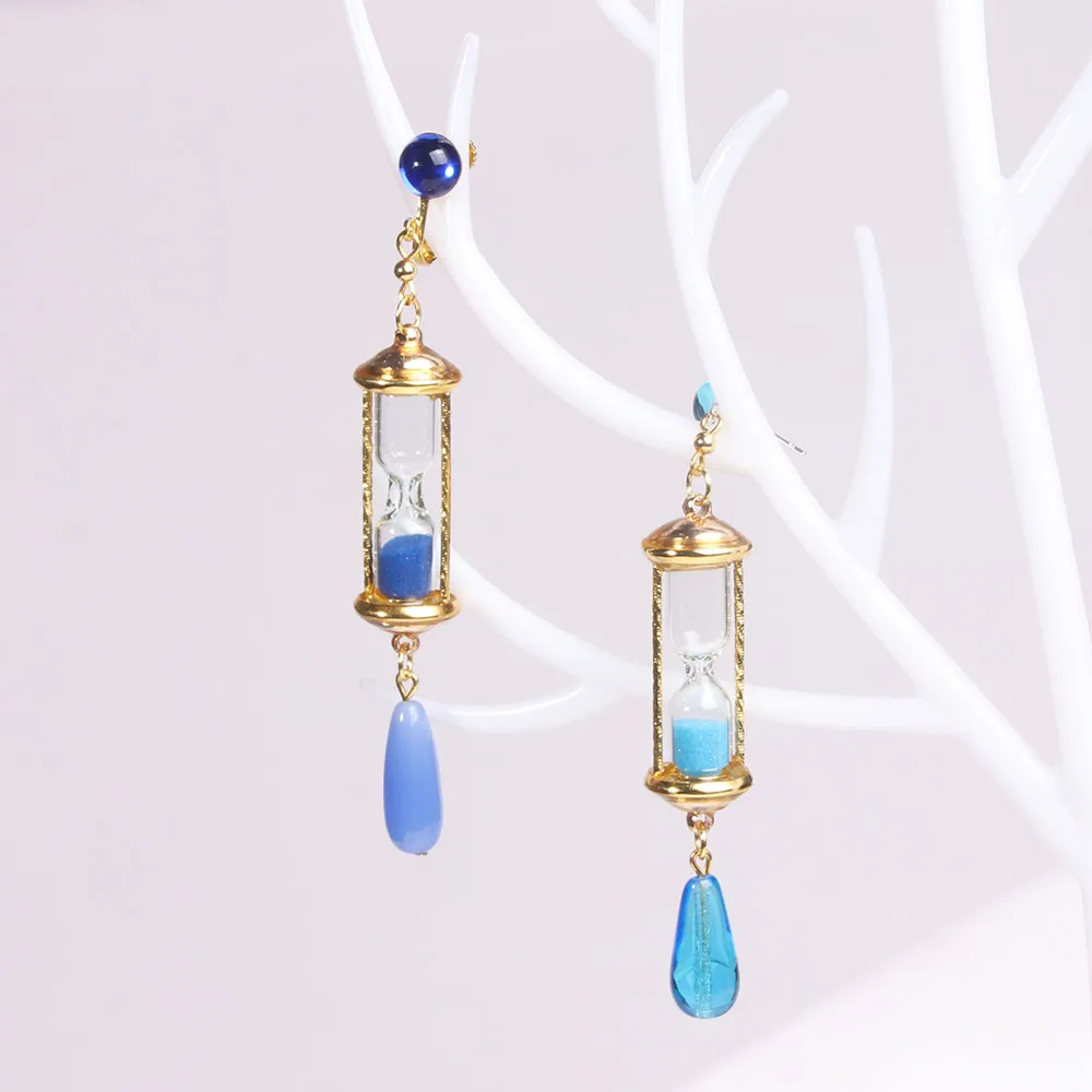 Серьги-гвоздики с аниме изучение ванитас для косплея висячие серьги голубыми