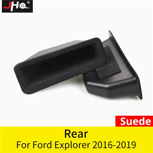 Suede Only Rear JHO Автомобильная дверная ручка Органайзер коробка для хранения для 2011- Ford Explorer XLT Limited Sport Platinum 13 12 - Название цвета: Suede Only Rear