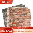 Настенная Наклейка с имитацией кирпичной кладки, водонепроницаемая самоклеящаяся 3D Наклейка на стену для гостиной, спальни, телевизора, 77x7, 0 см, 10 лампочек