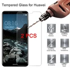Закаленное стекло для Huawei P9 Lite 2017 P6 P7 P8, 2 шт., закаленное прозрачное Защитное стекло для экрана Huawei P10 Lite, защитная пленка