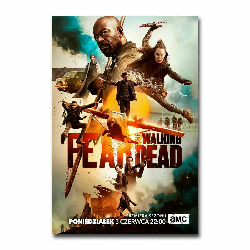 Fear The Walking Dead Season 5 Zombies ТВ настенная наклейка Шелковый плакат художественный