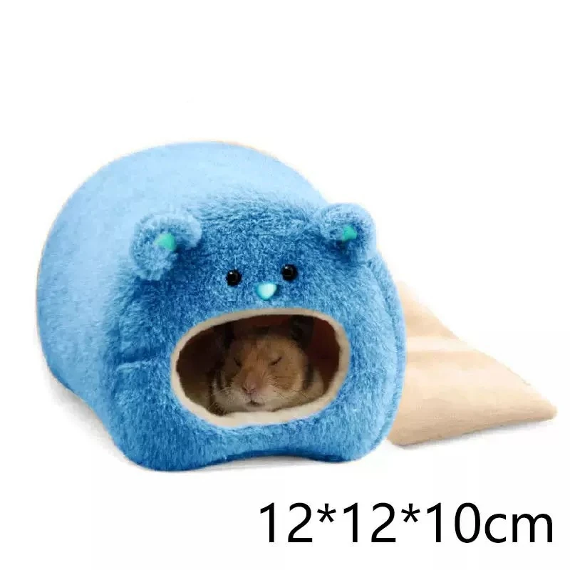 1pcs cute cartoon warm bed rat hammock squirrel winter pet toy hamster cage house home hanging nest mat small pet supplies free global shipping