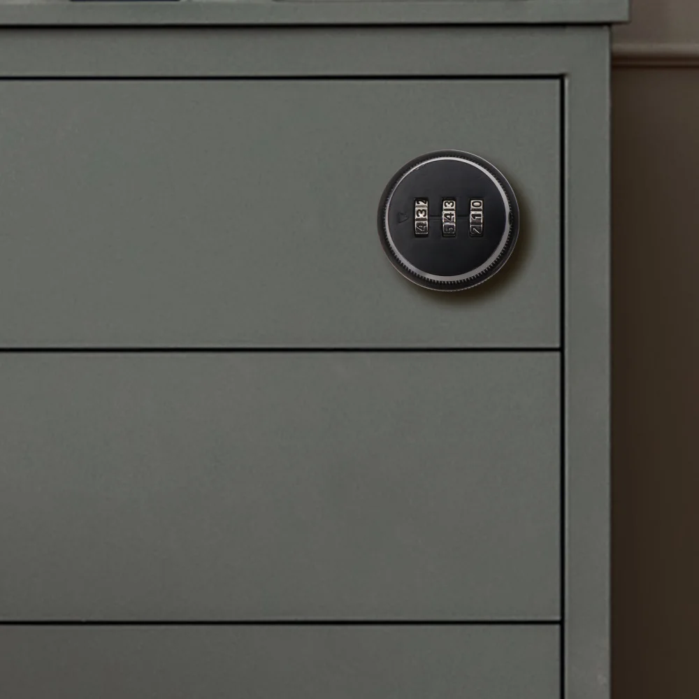 

1 Set Rotary Tongue Cam Lock Code Door Lock for Double-Door Furniture Cabinets