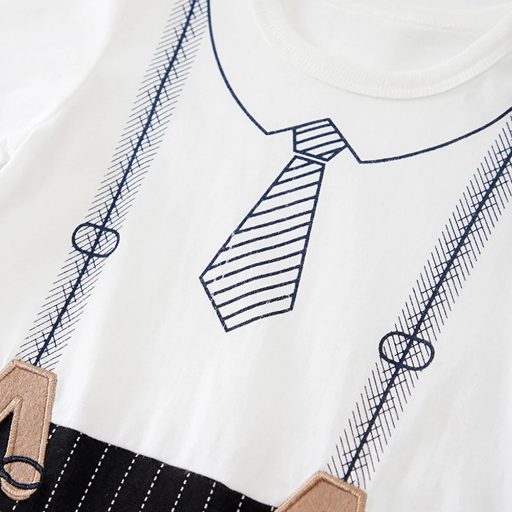 Malapina 2020 Summer Newborn Baby Boy Girl Clothes Onesie Romper Jumpsuit Infant Outfit with Bow Tie Unisex Costume | Мать и ребенок