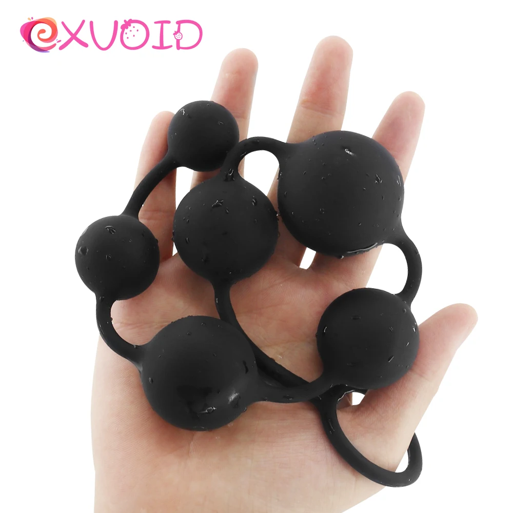EXVOID большие анальные бусины силиконовый расширитель ануса товары для взрослых