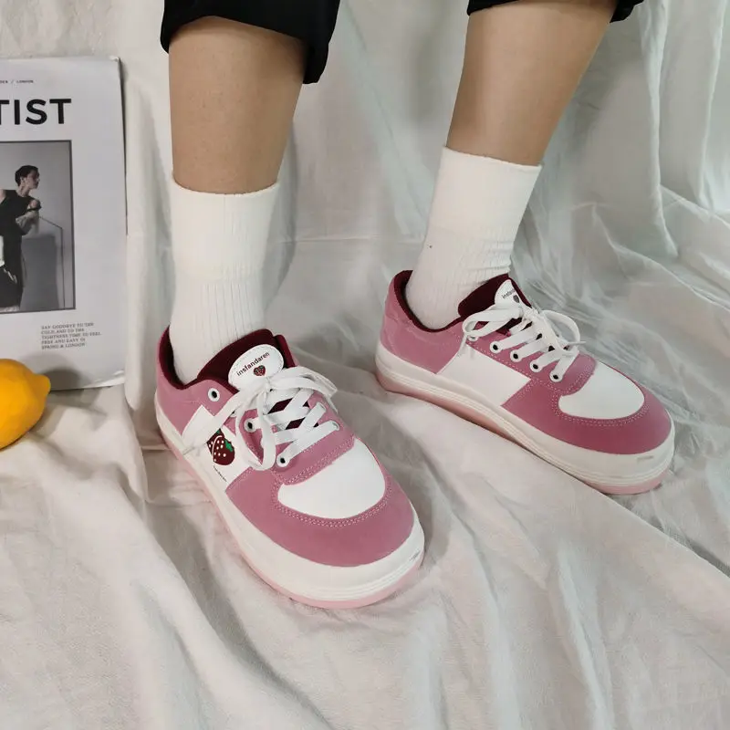 

Deeptown Women's Sneakers Sports Shoes Kawaii Harajuku Flats Running Spring 2021 Vulcanized Platform Cute Athletic Dropshipping