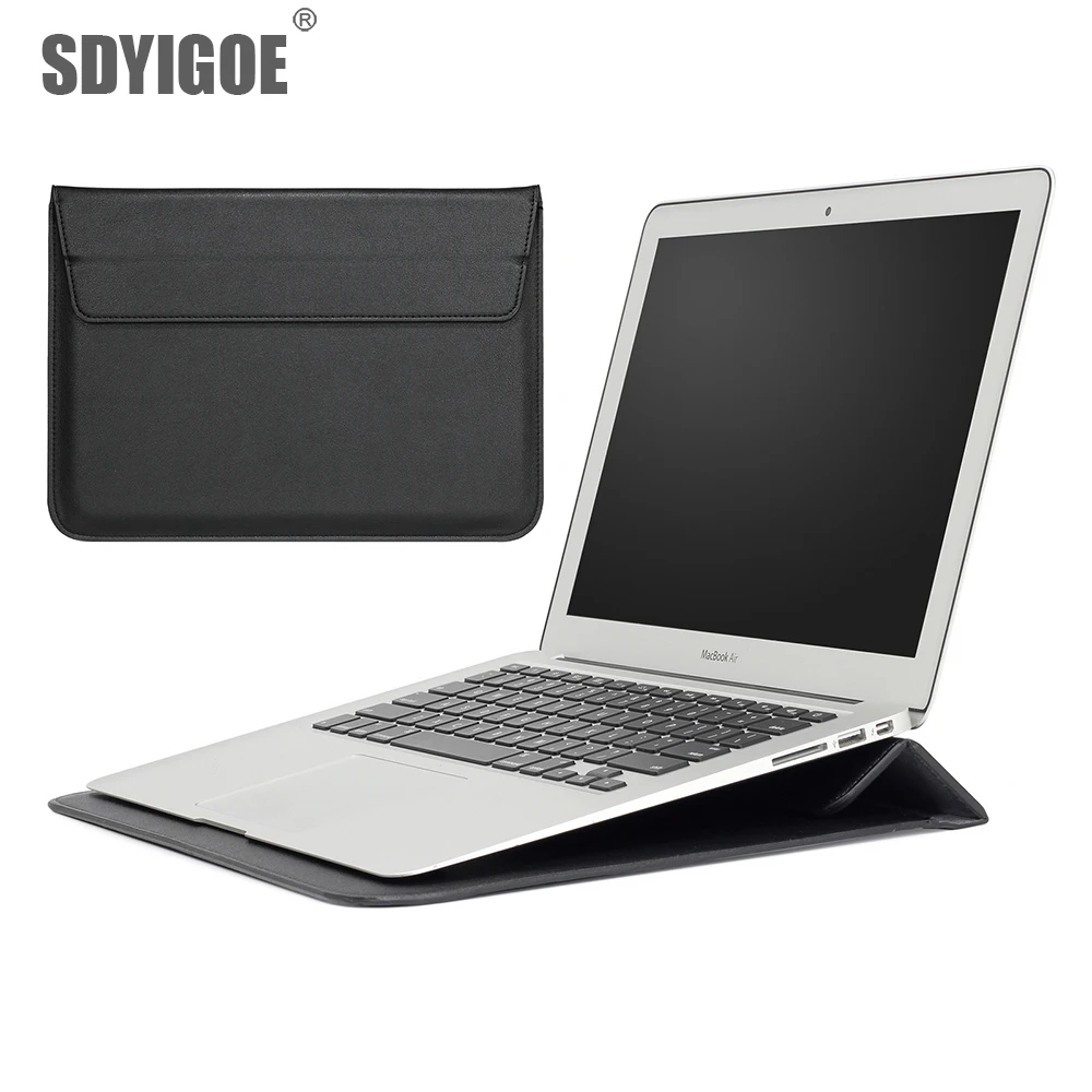 Защитная сумка для Macbook 11/1" A1932 Air 13 Pro retina 15 чехол для ноутбука pro13 touchbar A2159 чехол из искусственной кожи с подставкой