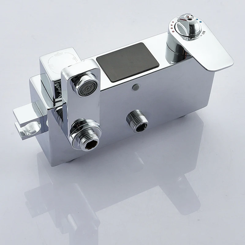 Conjunto Ducha настенный черный набор для душа латунный цифровой дисплей смеситель