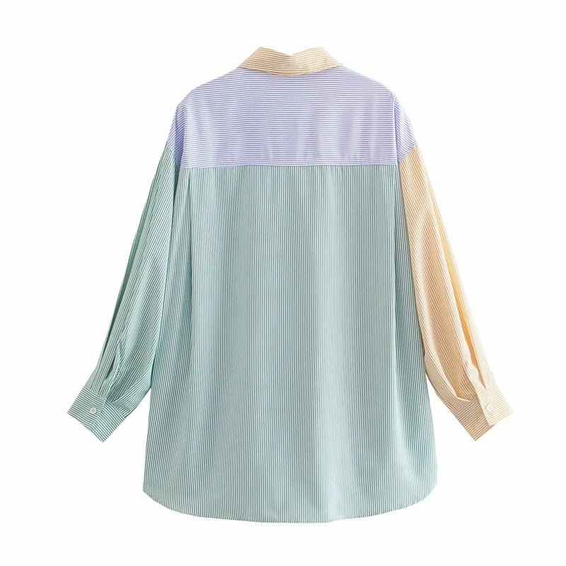 Блузка YOZOU Женская в полоску с длинным рукавом на пуговицах | одежда
