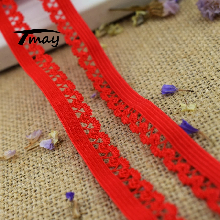 Ярко-красное кружевное нижнее белье для малышей с эластичной кружевной отделкой