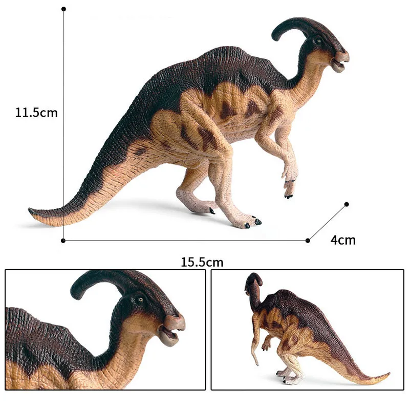 Моделирование Parasaurolophus твердая пластиковая модель травоядный динозавр фигурка