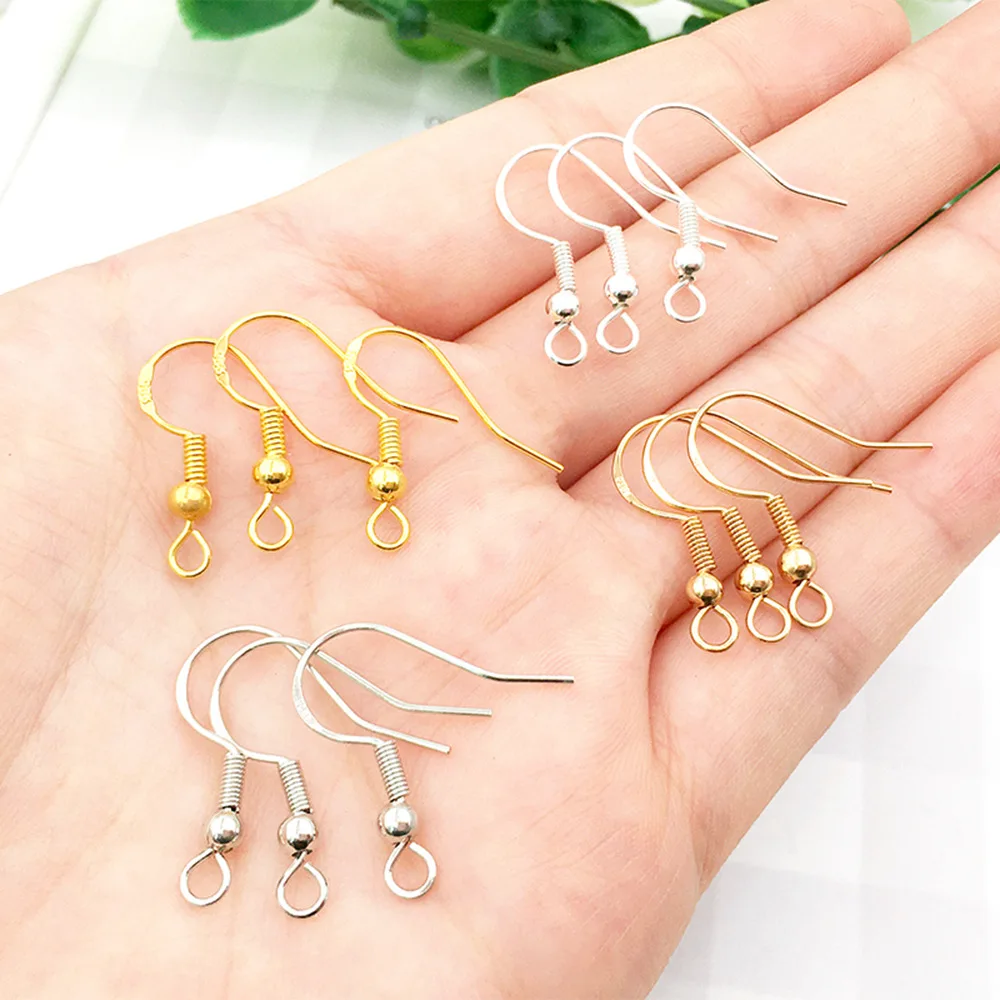 

20pcs/lot Copper Earring Findings Ear Clasps Hooks Fittings DIY Jewelry Making Accessories Ear Wire Jewelry