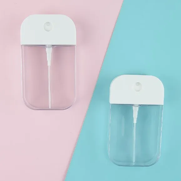 

5-50pcs 50ml Clear PETG empty thin square bottle spray bottle Fine Mist Refill cosmetic spray jar Sample subpackage travel