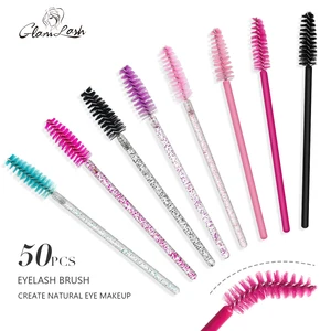 Щеточка GLAMLASH одноразовая для удлинения ресниц и нанесения туши, щеточка-аппликатор для бровей, 50 шт.