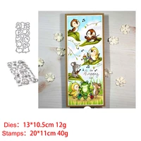 birds mouse music clear stamps and metal cutting dies diy scrapbooking paper photo album crafts seal punch stencils