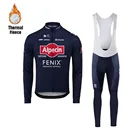 Зимняя одежда Alpecin Fenix, бархатный велосипедный костюм с длинным рукавом, теплое флисовое Джерси, шерстяная куртка, нижнее трико, рубашка для велоспорта