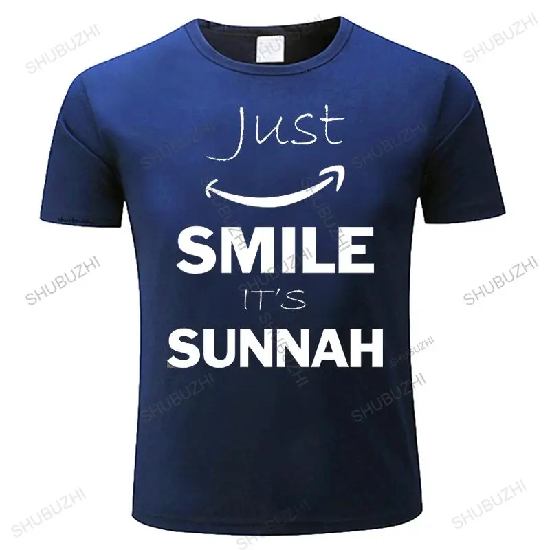 

Мужская хлопковая футболка с надписью «Just Smile Its sunнадa»