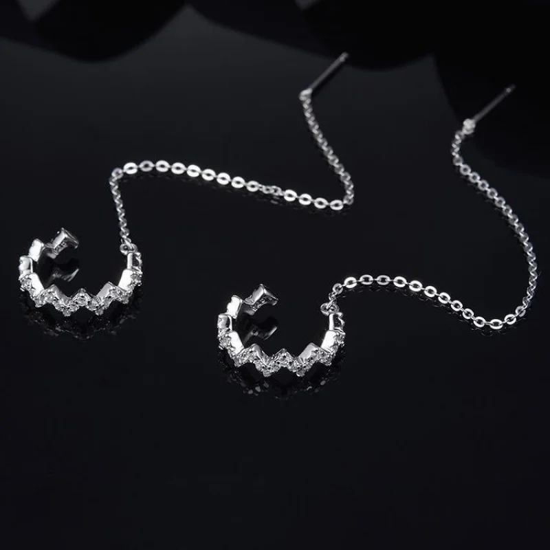 Бесплатная доставка A gift ювелирные изделия 925 длинные серьги для женщин ушные