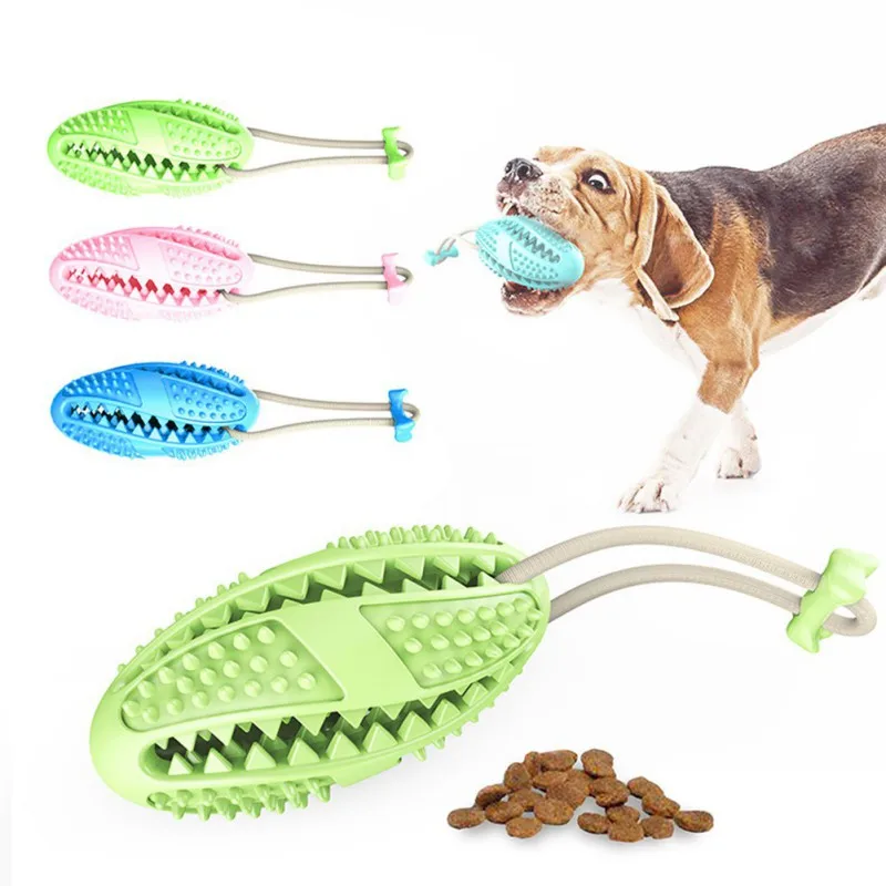 

1PC Ball Pet Tooth Cleaning Chewing Leakage Toothbrush Teeth Stick Supply Rubber Dog Toys Small Dog Decompression Resistant Bite