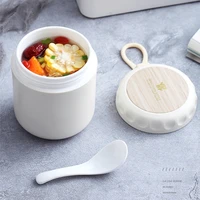 microwavable portable children lunch box milk coffee cup picnic bento fruit plastic storage boxes with rope kitchen accessories