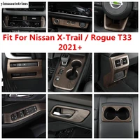 for nissan x trail x trail rogue t33 2021 2022 window lift head light wheel gear air ac vent cover trim wood grain accessories