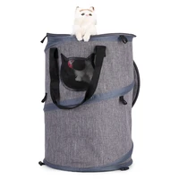 foldable multifunctional outdoor pet cat bag mesh breathable dog backpack travel portable pet backpack pet supplies