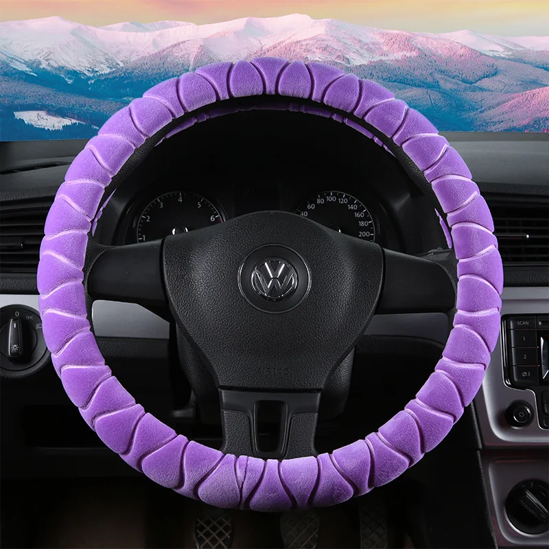 Новые поступления красный плюшевый чехол на руль для девочек теплый/Зимний