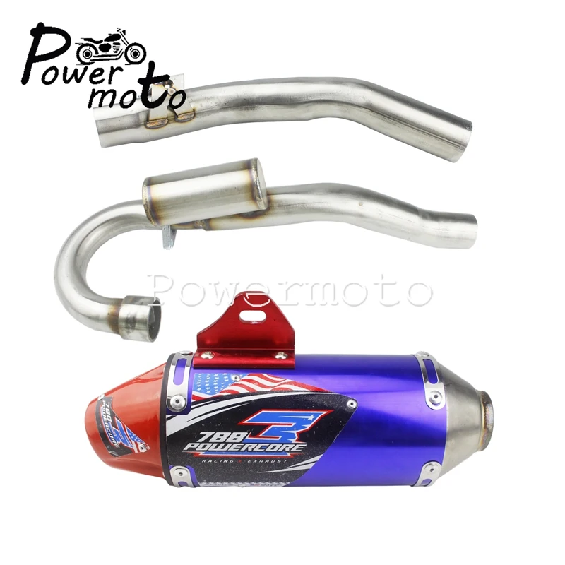 1 компл. Мотокросс MX Enduro полный глушитель труба для Honda CRF150F 230F 2003 2016 CRF выхлопная