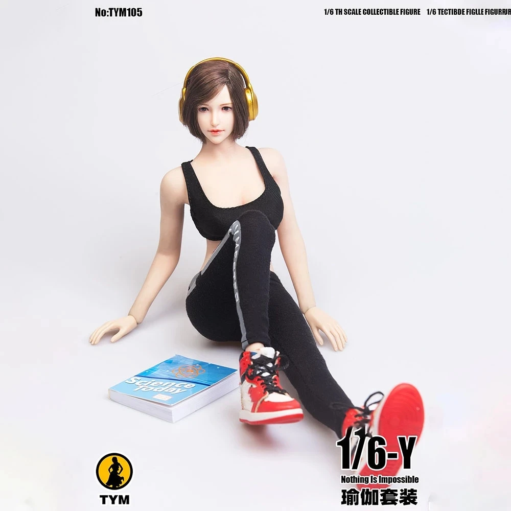 

1/6 весы женской одежды для занятий йогой Спортивная корсет жилет штаны, подходят детям в возрасте 12 дюймов женская модель фигурку куклы аксе...