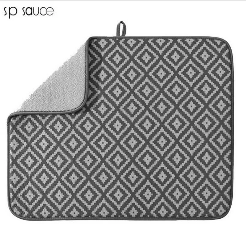 

Kitchen countertop draining mat cup tableware dish cutting board absorbent pad water-controlling mat sponge placemat