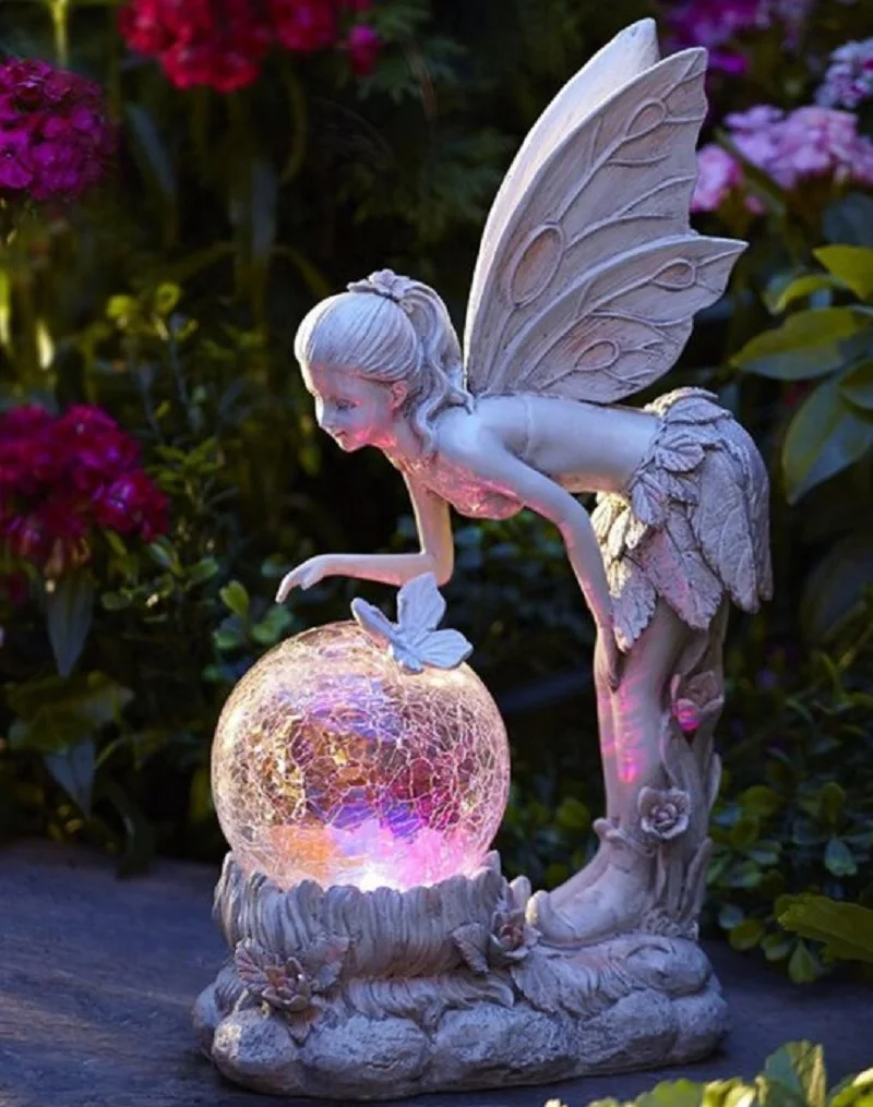 

Creative Miniature Ornaments Resin Fairy Girl Figurines Craft Fairy Resin Statue Garden Decoration Home Outdoor Fairy Girl